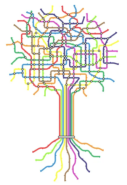 Дерево метро — стоковый вектор