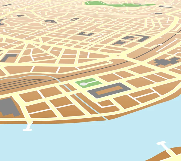 Ville riveraine — Image vectorielle
