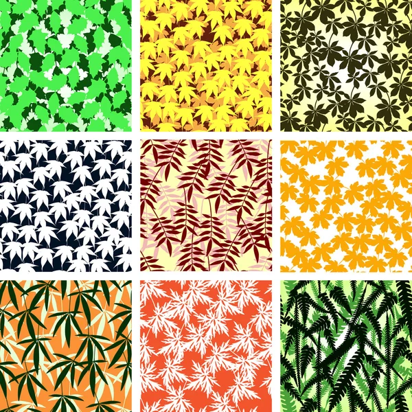 Leaf tiles — Stock Vector