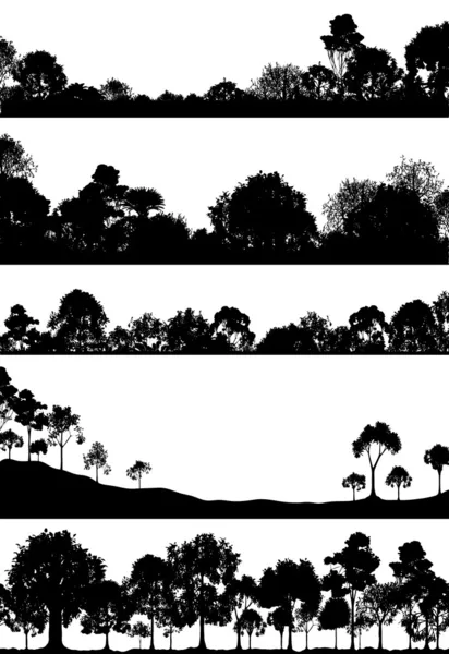 Faits saillants forestiers — Image vectorielle