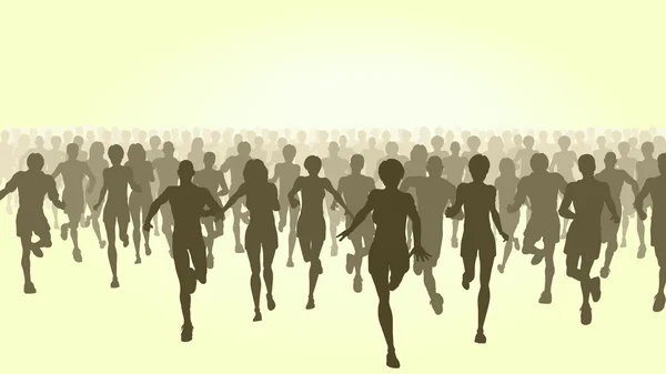 马拉松赛 — 图库矢量图片