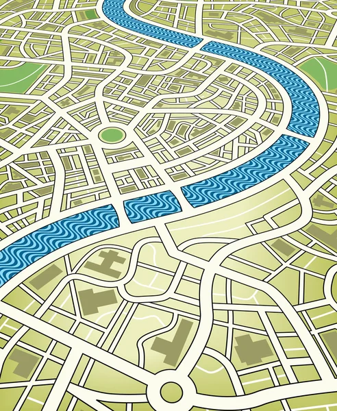 Mappa della città Illustrazioni Stock Royalty Free