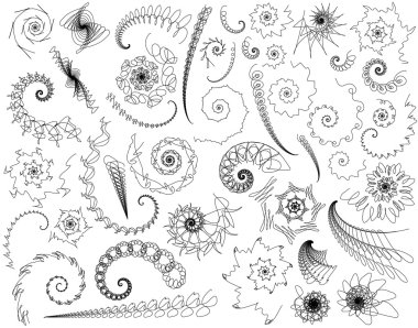 Scribble swirls clipart