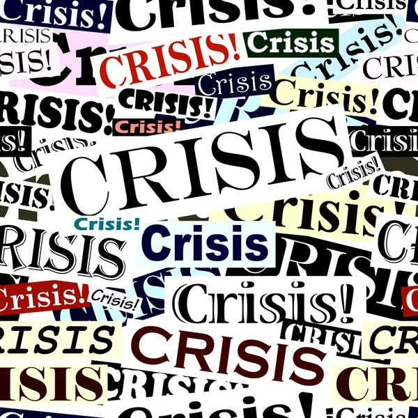 Crisis headlines tile — Stock Vector