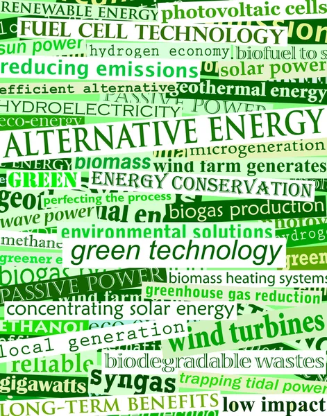 Green energy headlines — Stock Vector