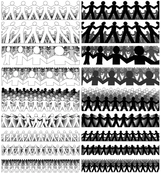 Foules de papier — Image vectorielle