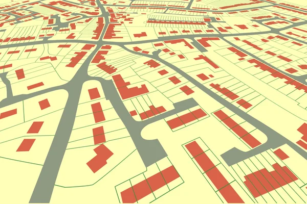 Перспектива Streetmap — стоковый вектор