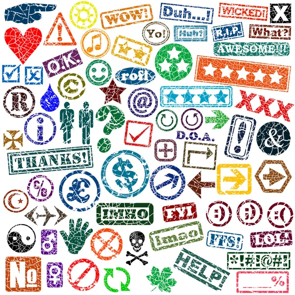 stock vector Rubber stamps