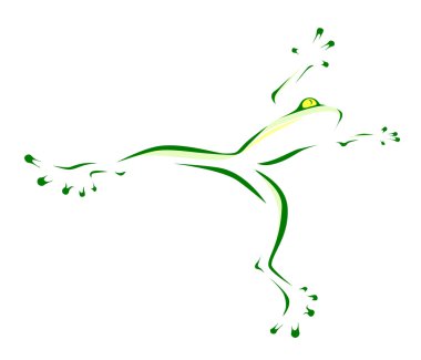 Leaping frog clipart