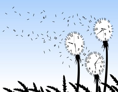 Dandelion clocks clipart