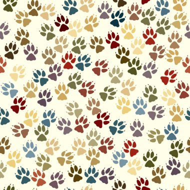 Paw seamless tile clipart