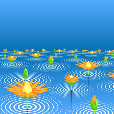 Lotus lake clipart