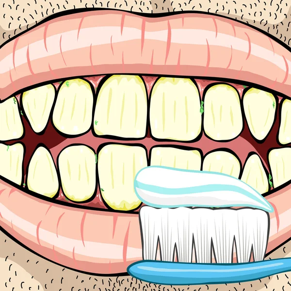 Cepillo de dientes — Vector de stock