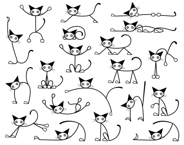 Γατάκι γάτες — Διανυσματικό Αρχείο