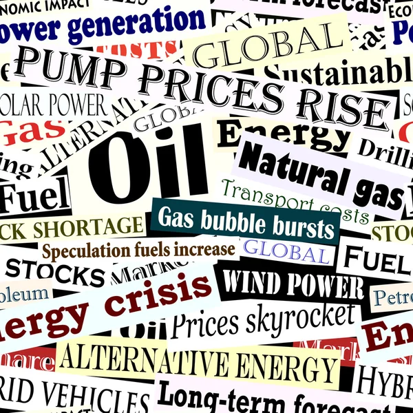 Energy headlines tile — Stock Vector