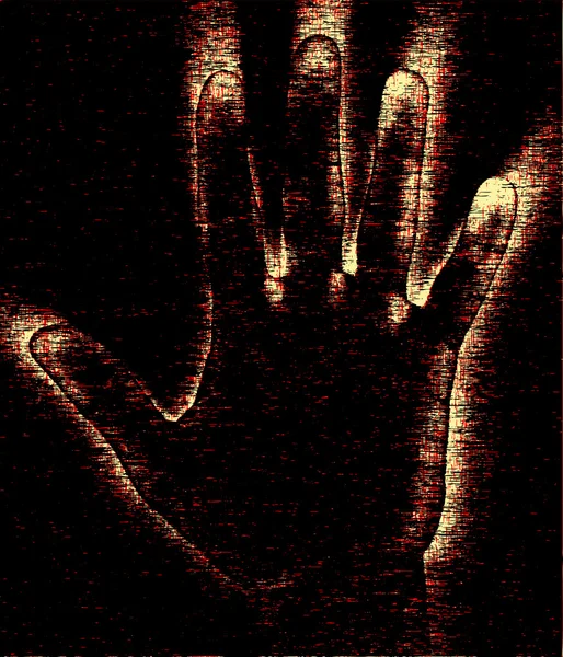 Grunge χέρι — Διανυσματικό Αρχείο