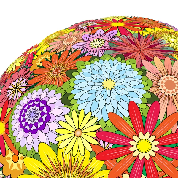 Fleurs mélangées — Image vectorielle
