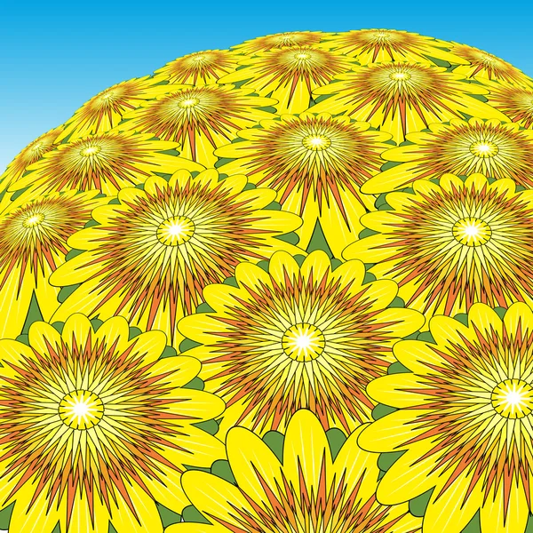 Sunflower bunch — Stock Vector