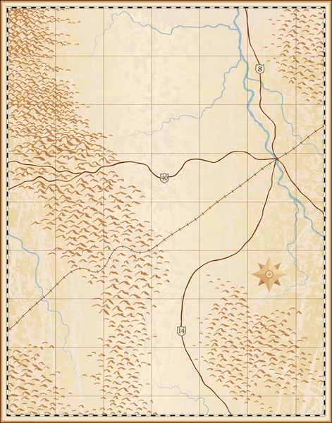 Ancienne carte — Image vectorielle