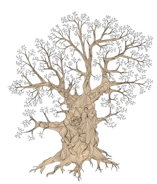 Knotiga träd — Stock vektor