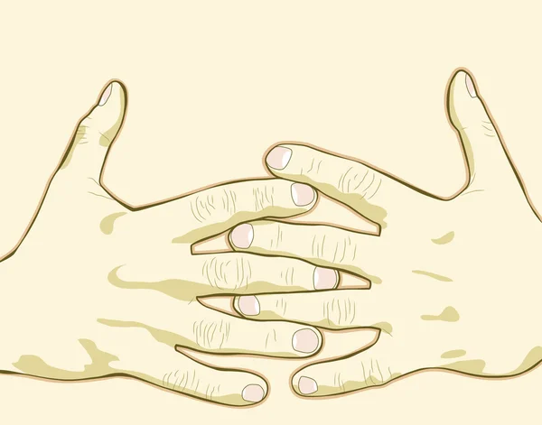 Deux mains — Image vectorielle