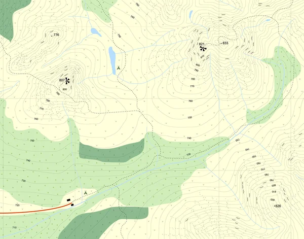 Mapa del contorno — Archivo Imágenes Vectoriales
