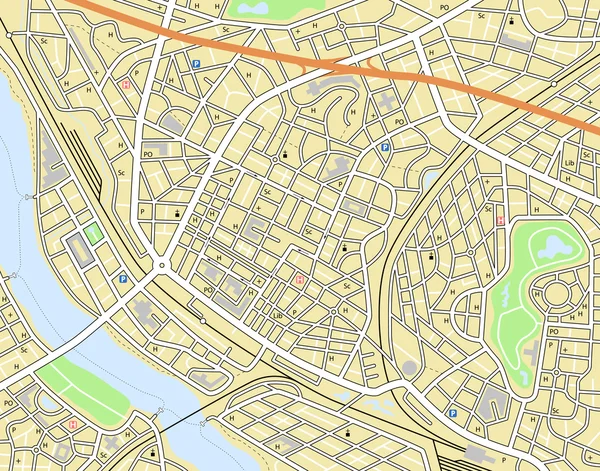 Carte de la ville — Image vectorielle