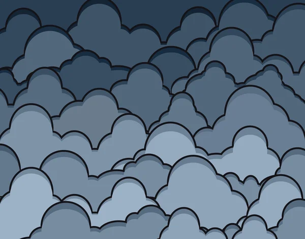Nubes de lluvia — Vector de stock