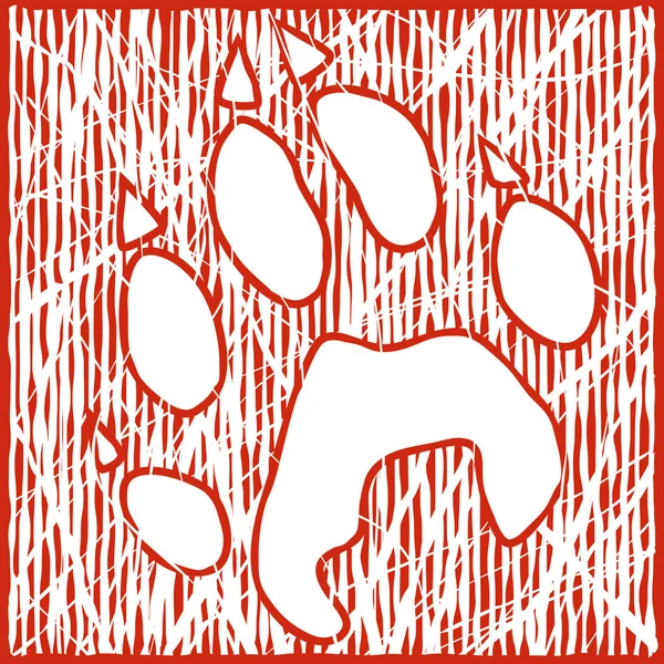 Empreinte loup — Image vectorielle