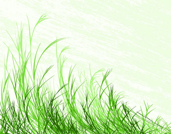 Soplando hierba — Vector de stock