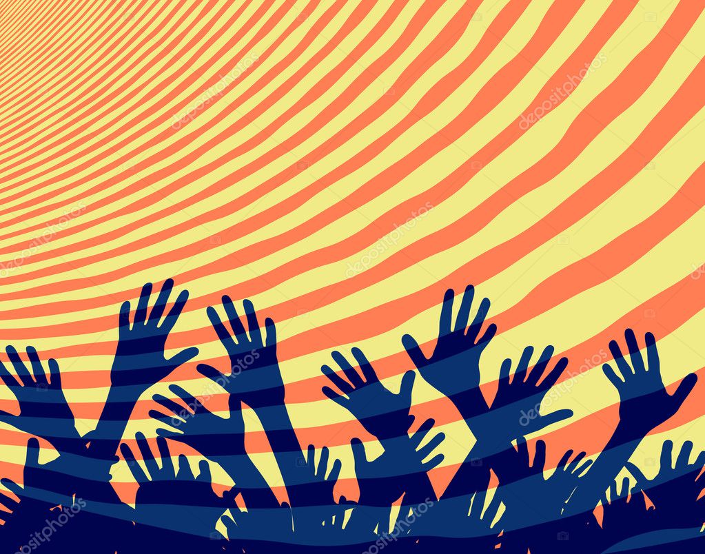 Crowd hands Stock Vector by ©Tawng 6503782