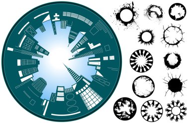 City circle clipart