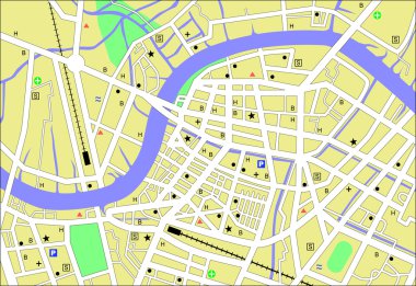 Streetmap clipart