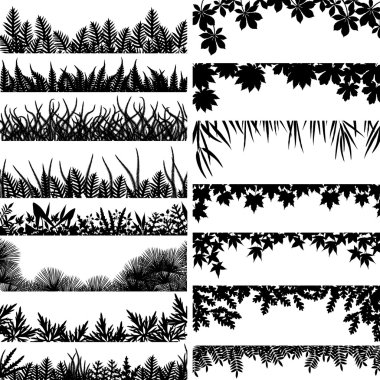 Plant borders clipart