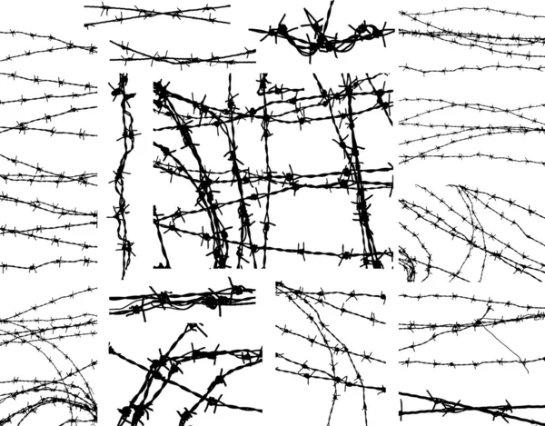 带刺铁丝网元素 — 图库矢量图片
