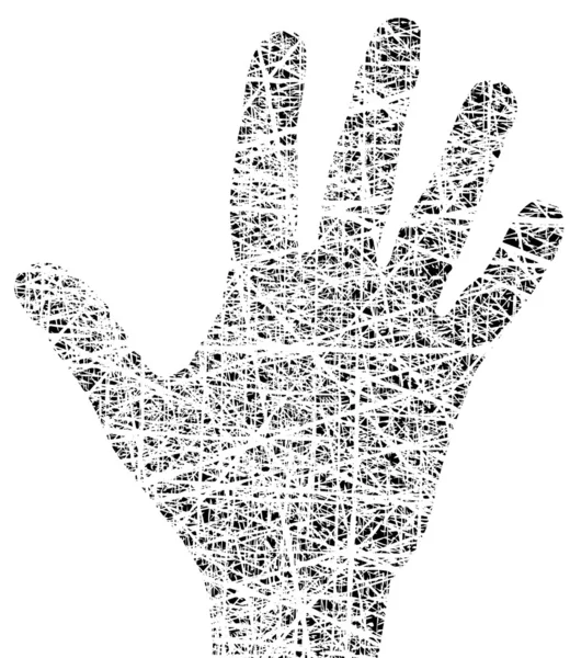Grunge ruka — Stockový vektor