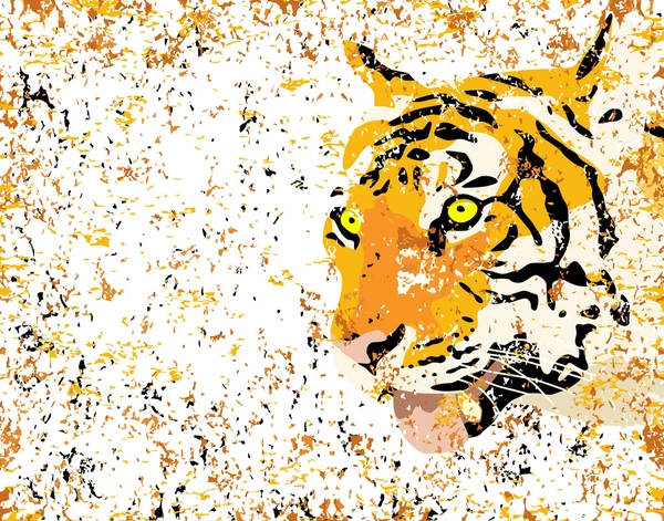 Tigre grunge — Image vectorielle
