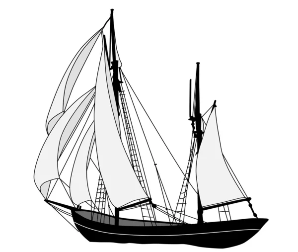 stock vector Sailing ship