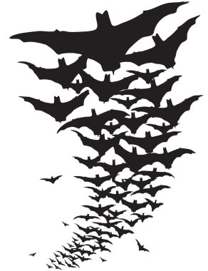 Bat silhouettes clipart