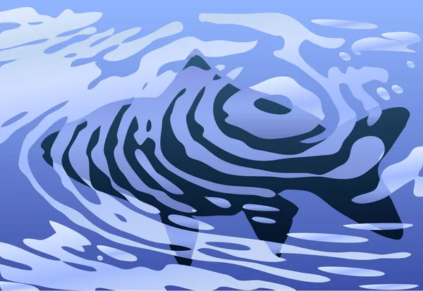 波状の魚 — ストックベクタ