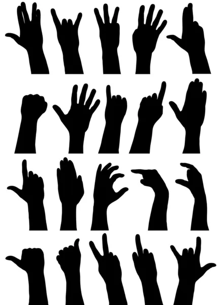 Hand signs — Stock Vector