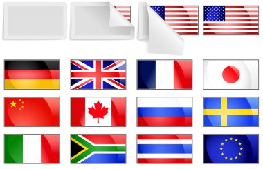 International transfer flags clipart