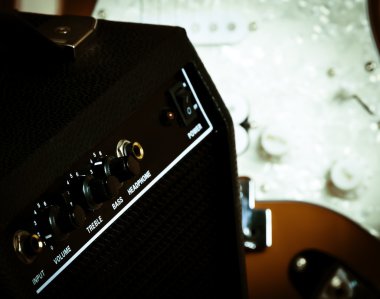 Retro Guitar amp clipart