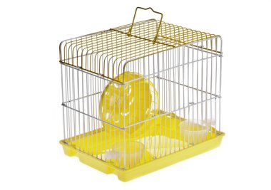 Small Yellow Hamster Cage clipart