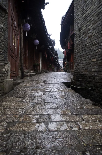中国の村の通り — ストック写真