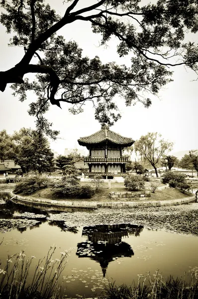 Chinesische Architektur im Garten — Stockfoto