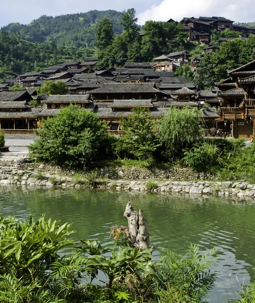 中国少数民族の村 — ストック写真
