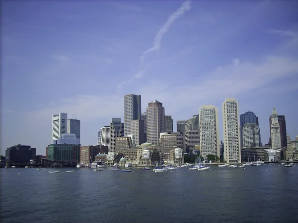 Horizonte de Boston harbor — Foto de Stock