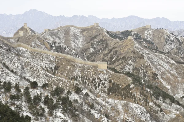 Grote muur van china tijdens de winter — Stockfoto