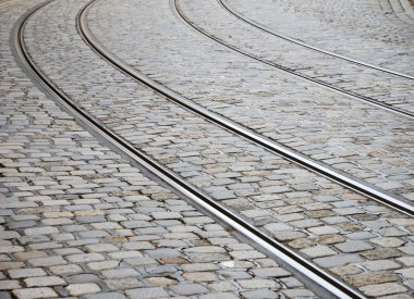 Tram tracks clipart